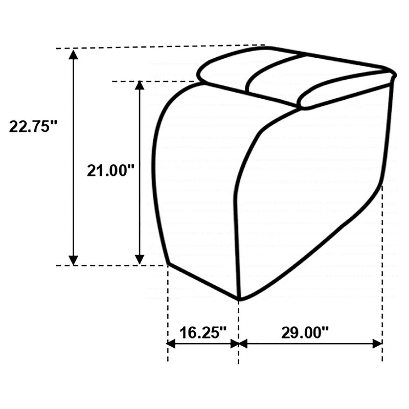 Coaster Furniture Cyrus 600002 Upholstered Home Theater Storage Wedge Console - Black IMAGE 4