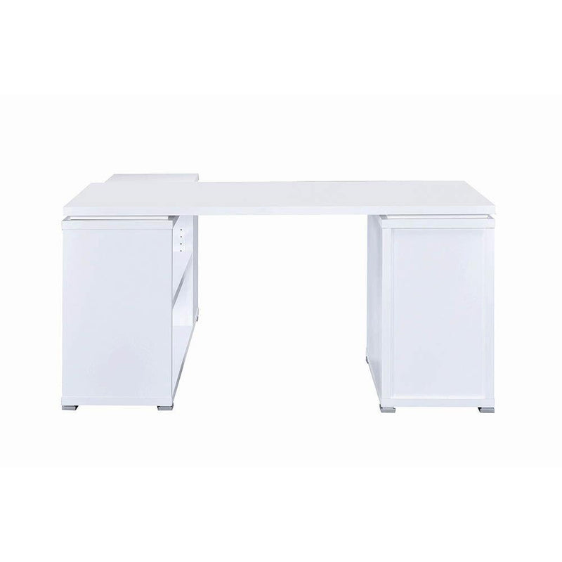 Coaster Furniture Yvette 800516 60-inch 3-Drawer L-Shape Computer Desk - White IMAGE 5