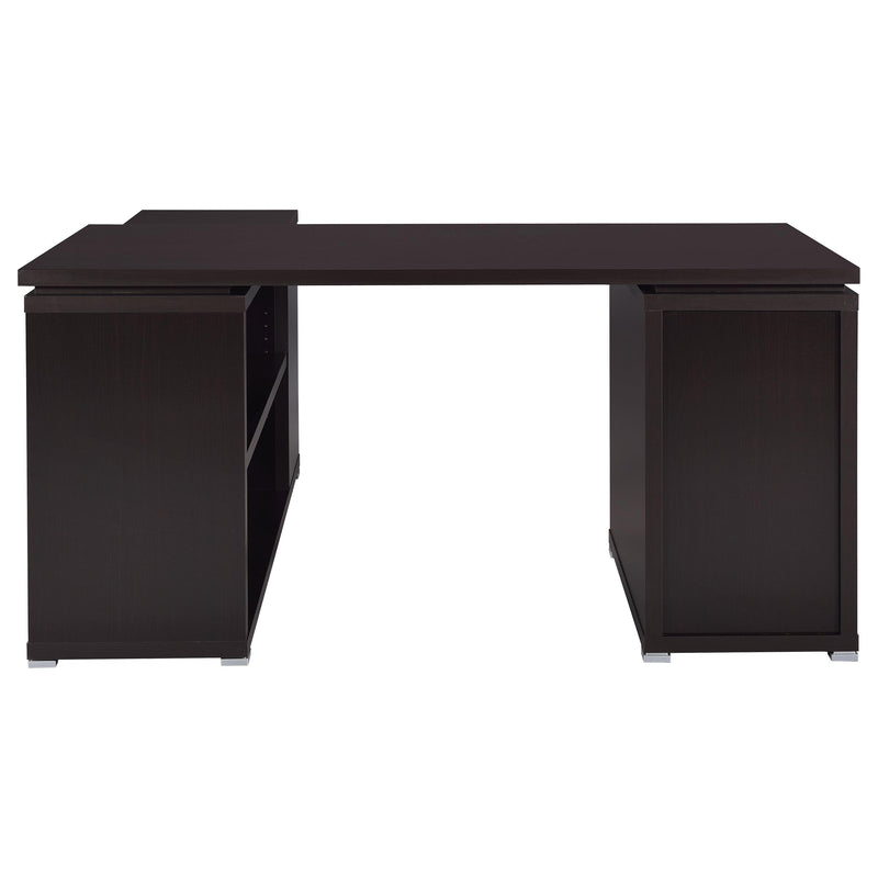 Coaster Furniture Yvette 800517 60-inch 3-Drawer L-Shape Computer Desk - Cappuccino IMAGE 7