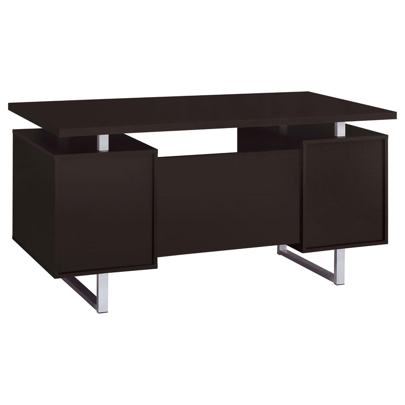 Coaster Furniture Lawtey 801521 60-inch 2-Drawer Office Computer Desk - Cappuccino IMAGE 6