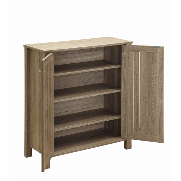 Coaster Furniture Marisa 950551 4-shelf Engineered Wood Shoe Cabinet - Dark Taupe IMAGE 1