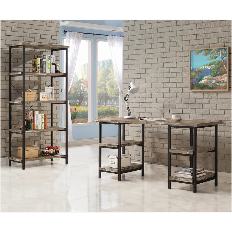 Coaster Furniture Kemper 801551 59-inch 4-shelf Writing Desk - Weathered Brown IMAGE 3