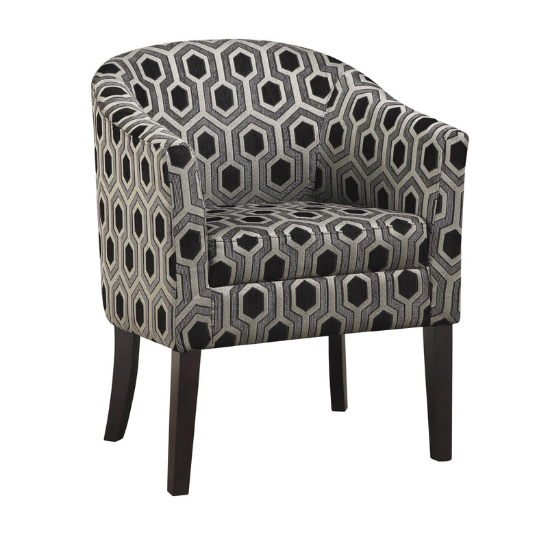 Coaster Furniture Jansen 900435 Upholstered Accent Club Chair - Grey and Black IMAGE 1