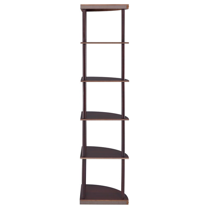 Coaster Furniture Bonwick 800279 72-inch 5-shelf Corner Bookshelf - Cappuccino IMAGE 7
