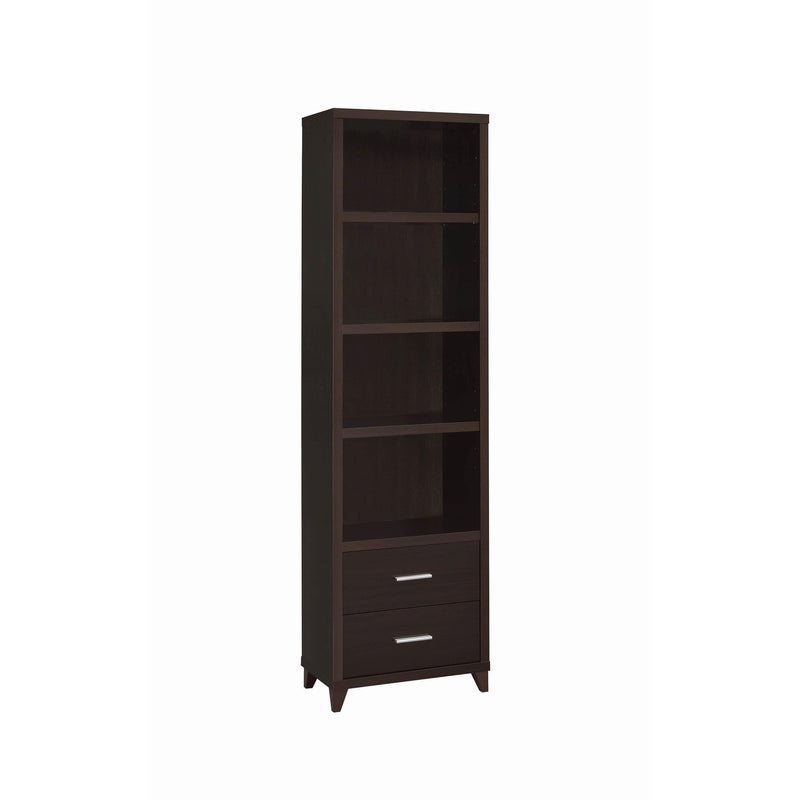 Coaster Furniture Lewes 700882 4-shelf Engineered Wood Media Tower - Cappuccino IMAGE 1