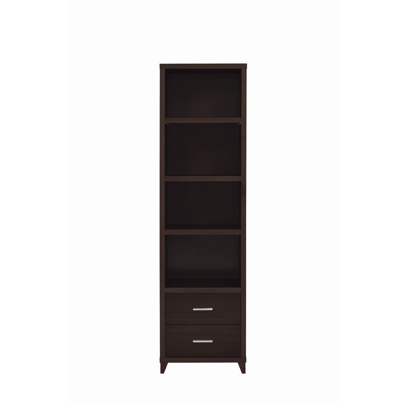 Coaster Furniture Lewes 700882 4-shelf Engineered Wood Media Tower - Cappuccino IMAGE 3