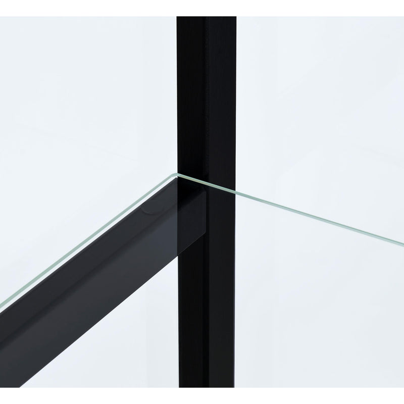 Coaster Furniture Cyclamen 950171 4-shelf Clear Glass Curio Display Cabinet - Black IMAGE 9