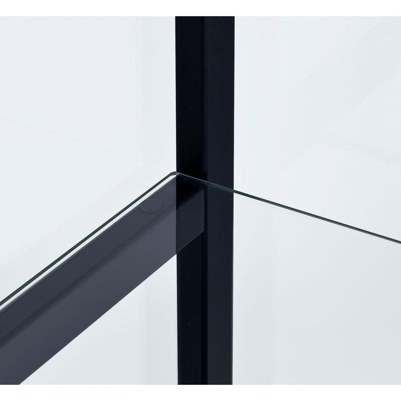 Coaster Furniture Cyclamen 950179 3-shelf Clear Glass Curio Display Cabinet - Black IMAGE 9