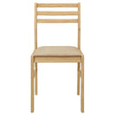 Coaster Furniture Bucknell 130006 3-piece Round Drop Leaf Dining Table Set - Natural IMAGE 5