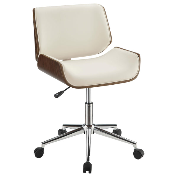 Coaster Furniture Addington 800613 Upholstered Adjustable Office Desk Chair - Ecru IMAGE 1