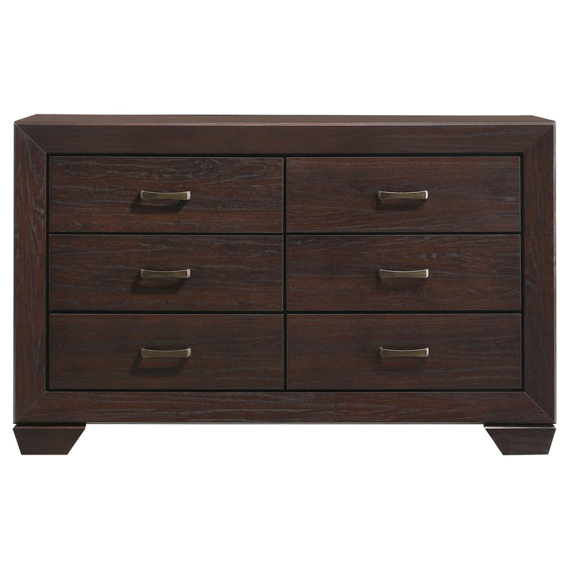 Coaster Furniture Kauffman 204393 6-Drawer Dresser - Dark Cocoa IMAGE 2