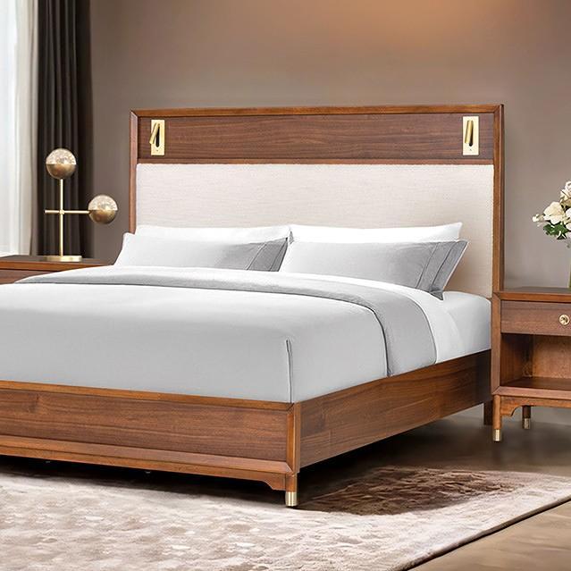  Furniture of America Hepburne FM74000WN-Q-5PC-CHE 7 pc Queen Panel Bedroom Set IMAGE 2