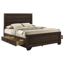 Coaster Furniture Kauffman 204390Q Wood Queen Storage Panel Bed - Dark Cocoa IMAGE 4