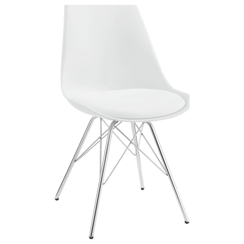 Coaster Furniture Juniper 102792 Polypropylene Dining Side Chair - White (Set of 2) IMAGE 1