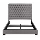 Coaster Furniture Camille 300621KE Upholstered Eastern King Panel Bed - Grey IMAGE 2