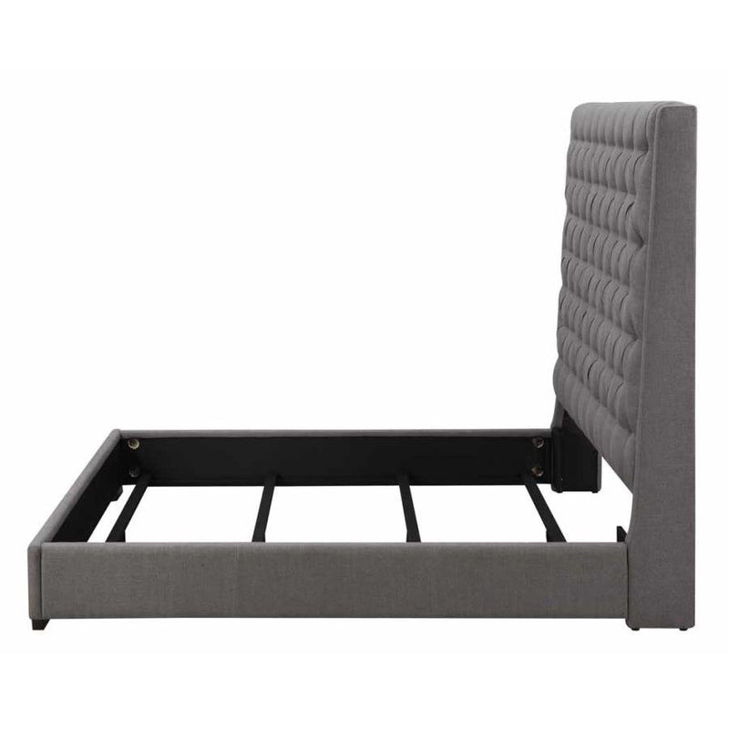 Coaster Furniture Camille 300621KW Upholstered California King Panel Bed - Grey IMAGE 3