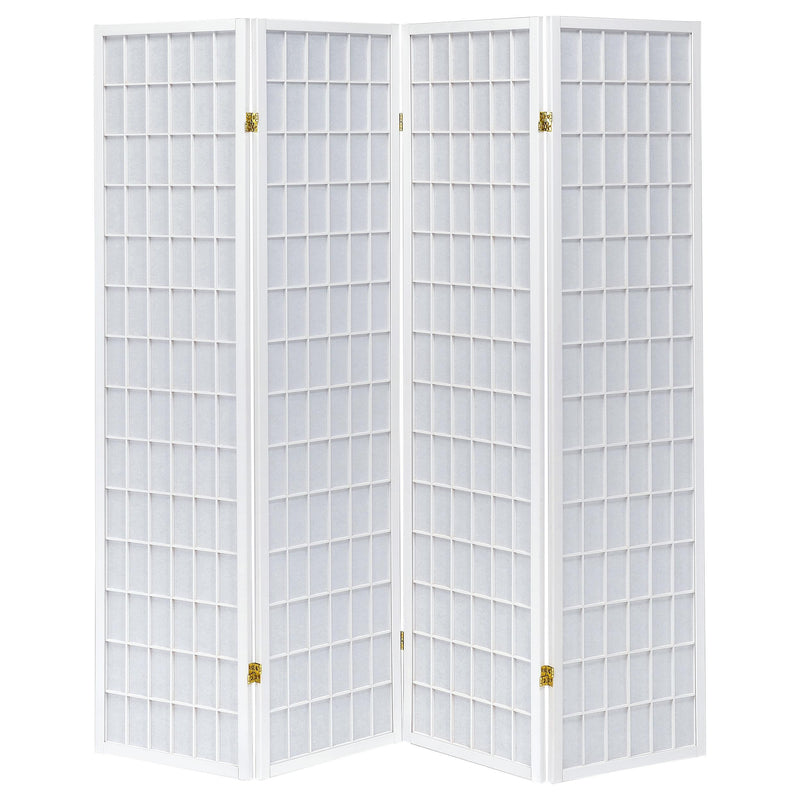 Coaster Furniture Roberto 902626 4-Panel Room Divider Folding Shoji Screen - White IMAGE 2