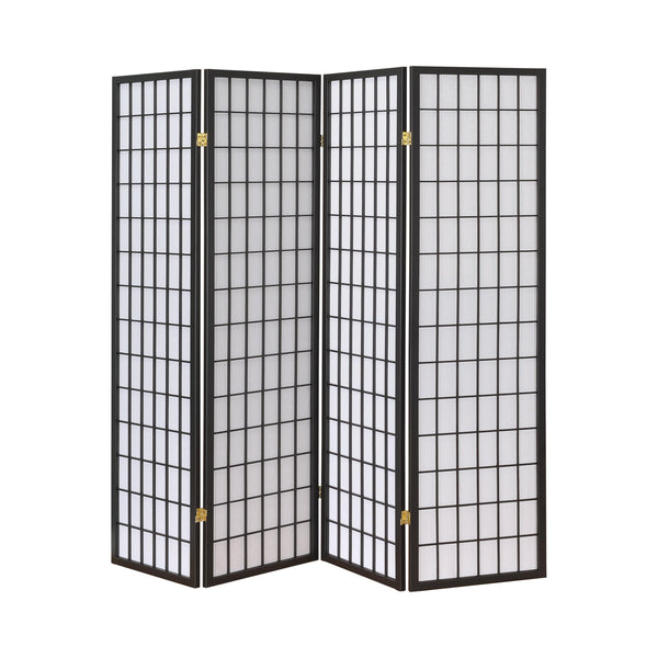 Coaster Furniture Roberto 902631 4-Panel Room Divider Folding Shoji Screen - Dark Grey IMAGE 1