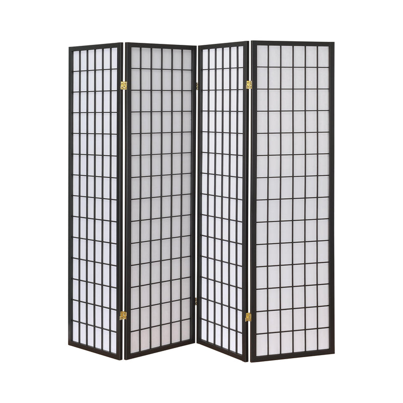 Coaster Furniture Roberto 902631 4-Panel Room Divider Folding Shoji Screen - Dark Grey IMAGE 1