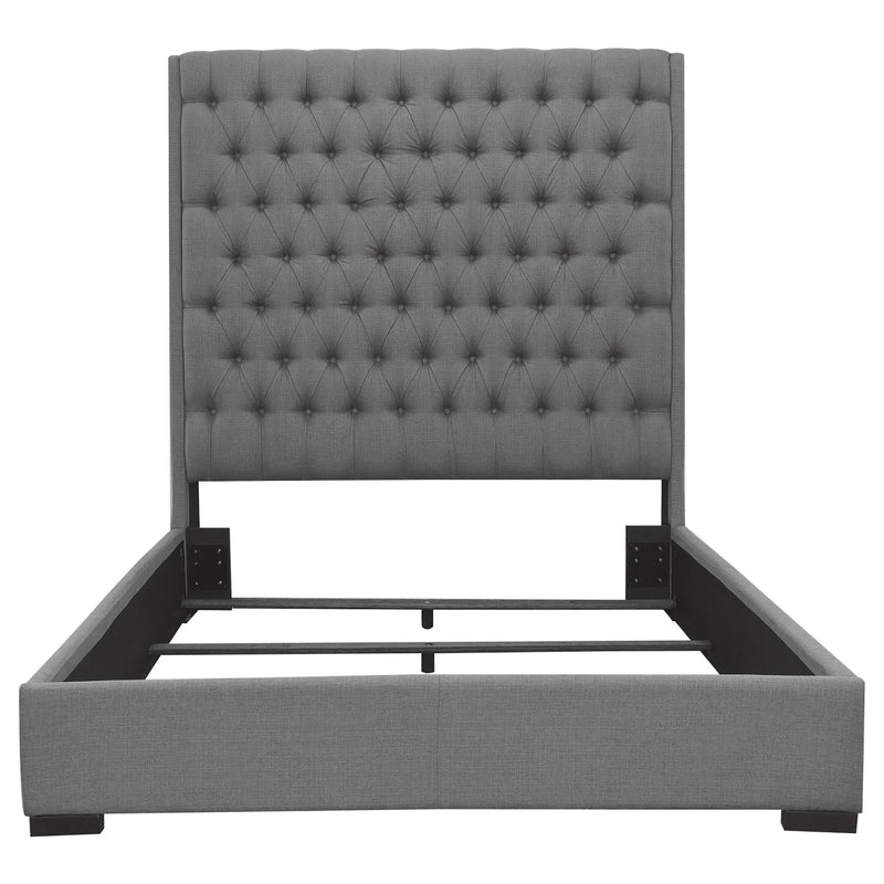 Coaster Furniture Camille 300621Q Upholstered Queen Panel Bed - Grey IMAGE 2