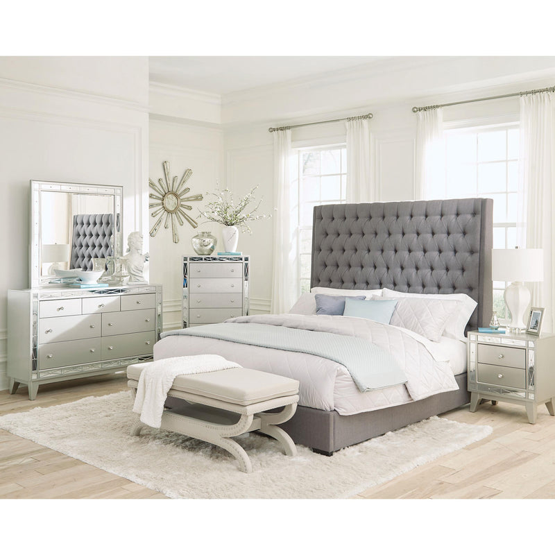 Coaster Furniture Camille 300621Q Upholstered Queen Panel Bed - Grey IMAGE 7