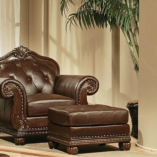 Calgary Furniture Emporium Anondale Leather Ottoman 15034 IMAGE 1