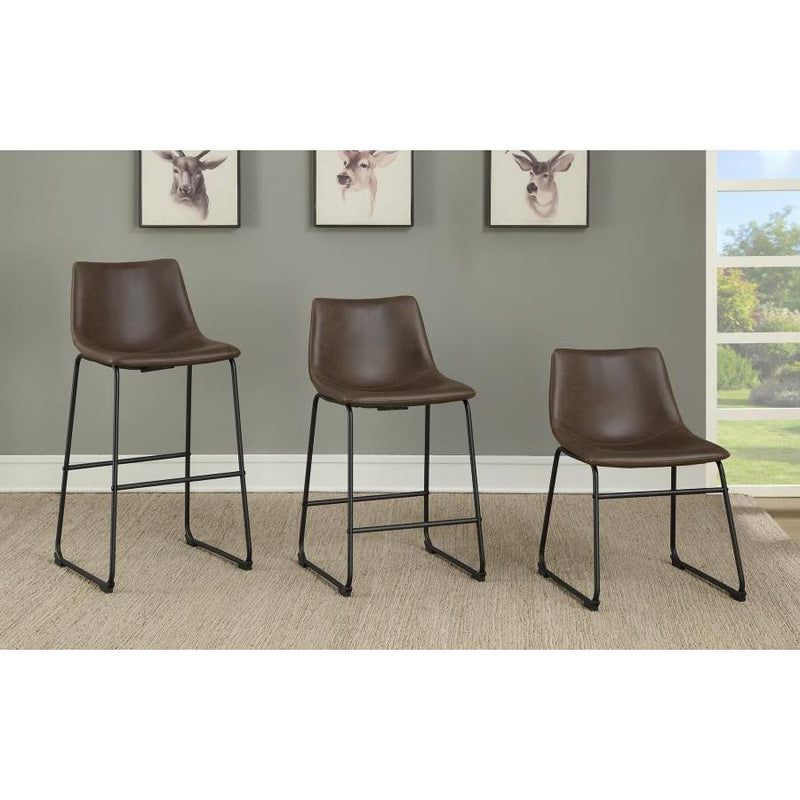 Coaster Furniture Michelle 102535 Upholstered Counter Chair - Brown (Set of 2) IMAGE 6