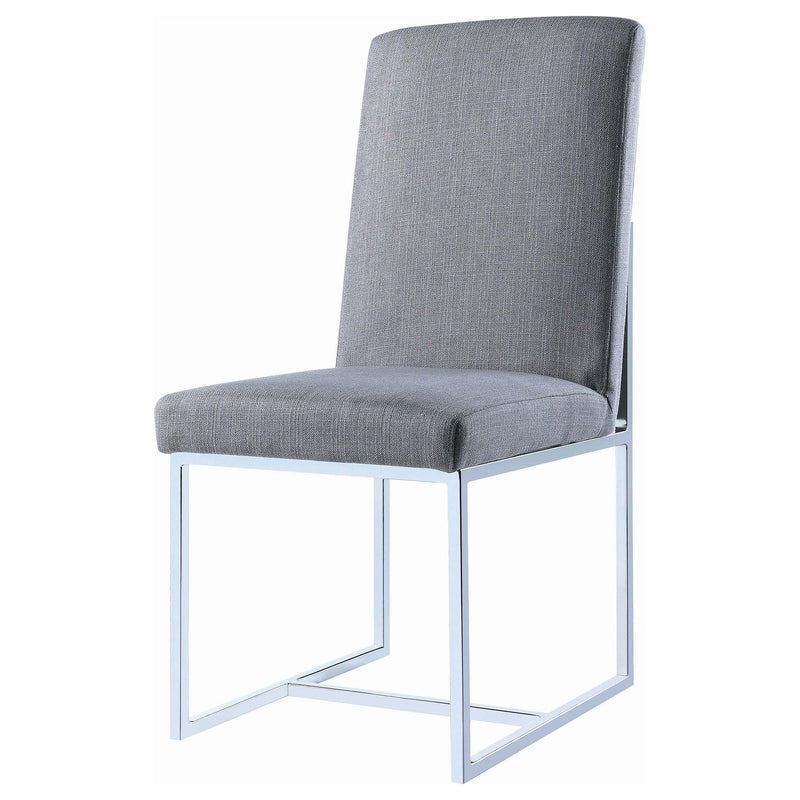 Coaster Furniture Mackinnon 107143 Upholstered Dining Side Chair - Grey (Set of 2) IMAGE 3