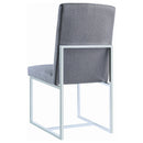 Coaster Furniture Mackinnon 107143 Upholstered Dining Side Chair - Grey (Set of 2) IMAGE 5