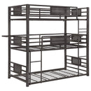 Coaster Furniture Rogen 460394T Metal Twin Triple Bunk Bed - Dark Bronze IMAGE 1