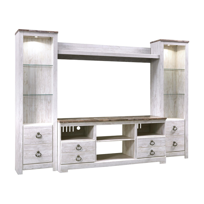  Signature Design by Ashley Willowton W267W3 4 pc Entertainment Center IMAGE 1