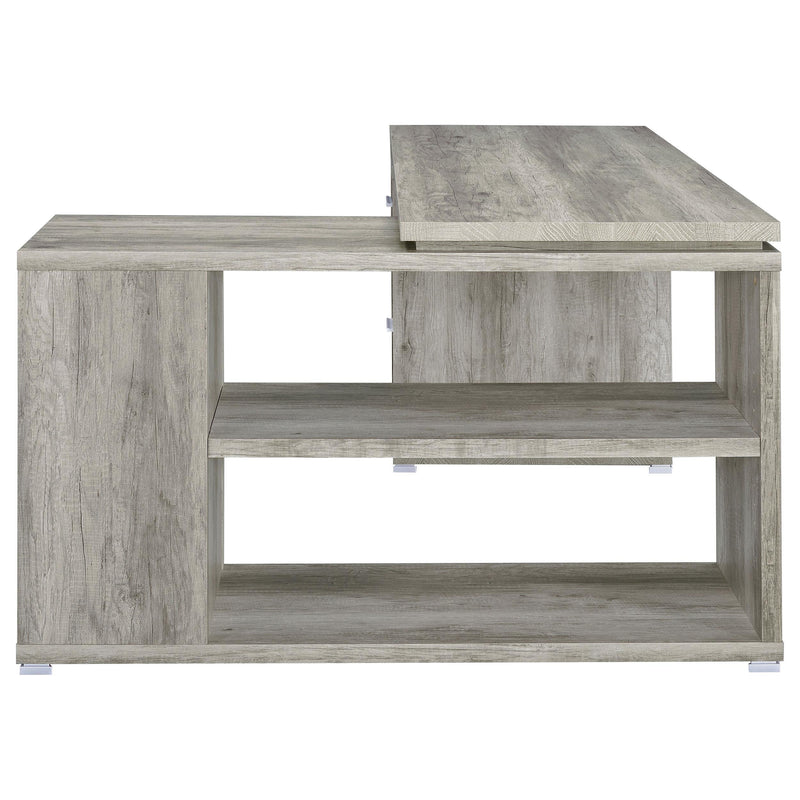 Coaster Furniture Yvette 801516 60-inch 3-Drawer L-Shape Computer Desk - Grey Driftwood IMAGE 6