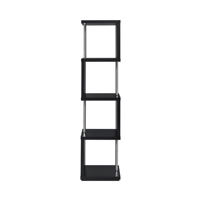 Coaster Furniture Baxter 801419 67-inch 4-shelf Bookshelf - Black and Chrome IMAGE 5