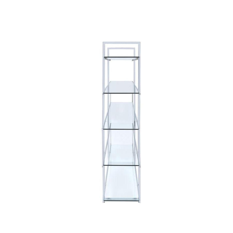Coaster Furniture Elmer 801304 63-inch 5-shelf Bookshelf - Clear and Chrome IMAGE 4