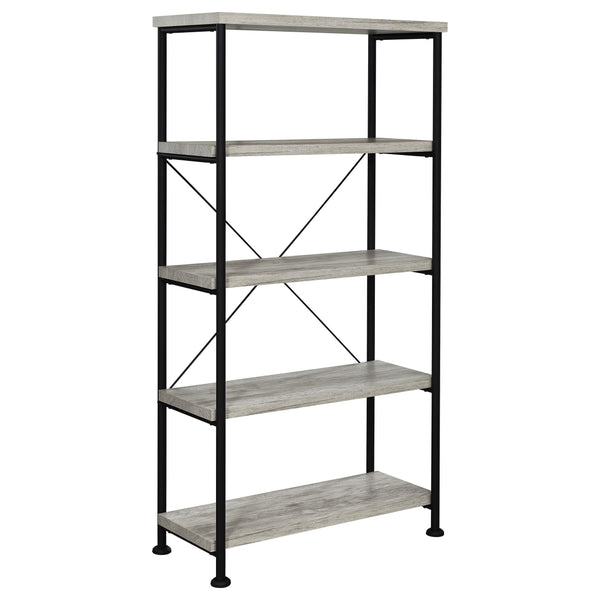 Coaster Furniture Analiese 801546 63-inch 4-shelf Bookshelf - Grey Driftwood IMAGE 1
