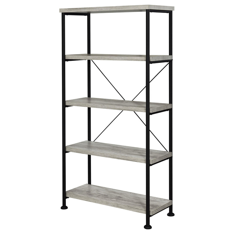 Coaster Furniture Analiese 801546 63-inch 4-shelf Bookshelf - Grey Driftwood IMAGE 3