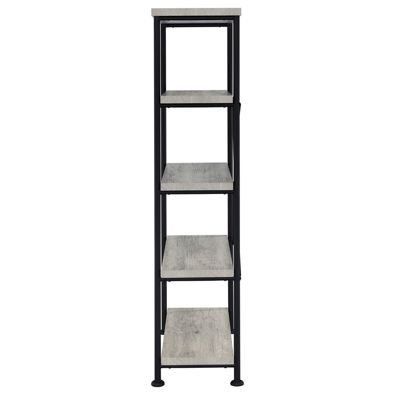 Coaster Furniture Analiese 801546 63-inch 4-shelf Bookshelf - Grey Driftwood IMAGE 4