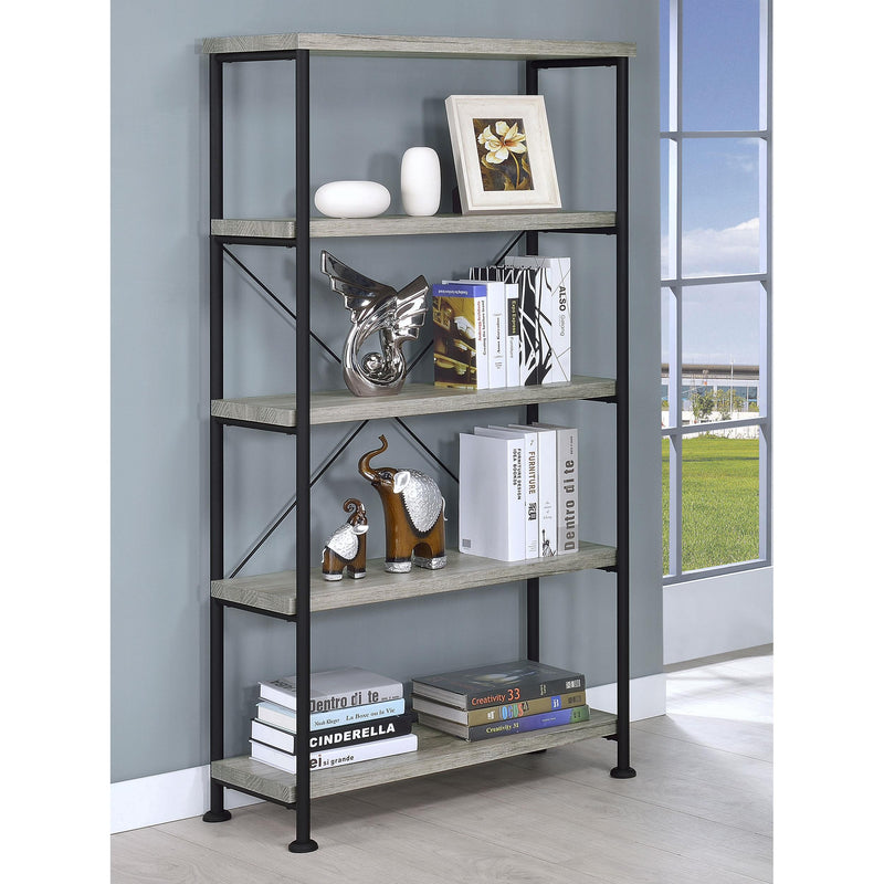 Coaster Furniture Analiese 801546 63-inch 4-shelf Bookshelf - Grey Driftwood IMAGE 7
