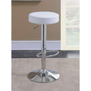 Coaster Furniture Ramses 102550 Adjustable Backless Bar Stool - Chrome and White IMAGE 5