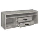 Coaster Furniture Burke 701024 2-Drawer Engineered Wood 59" TV Stand - Grey Driftwood IMAGE 2