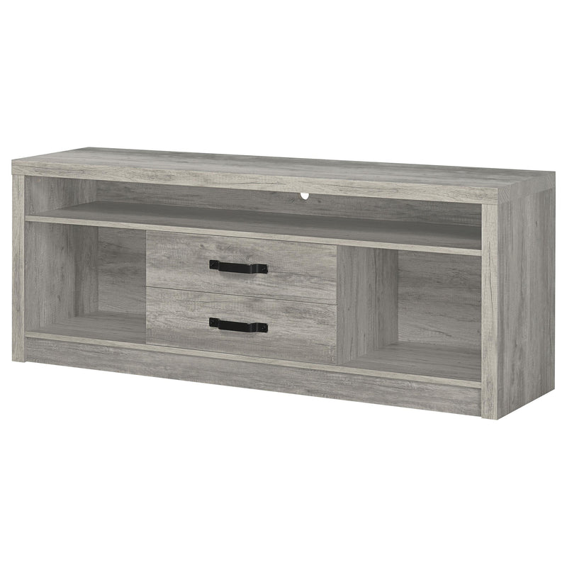 Coaster Furniture Burke 701024 2-Drawer Engineered Wood 59" TV Stand - Grey Driftwood IMAGE 4