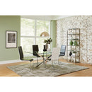 Coaster Furniture Carmelo 107931 Rectangular 66-inch Glass Top Dining Table - Chrome IMAGE 4