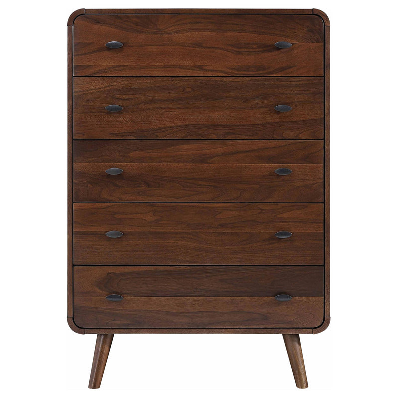 Coaster Furniture Robyn 205135 5-Drawer Bedroom Chest of Drawers - Dark Walnut IMAGE 2