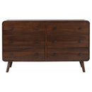 Coaster Furniture Robyn 205133 6-Drawer Bedroom Dresser - Dark Walnut IMAGE 2