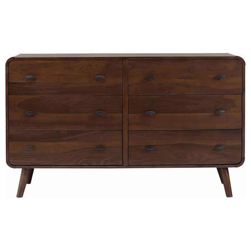 Coaster Furniture Robyn 205133 6-Drawer Bedroom Dresser - Dark Walnut IMAGE 2