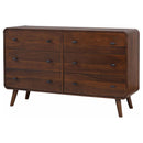 Coaster Furniture Robyn 205133 6-Drawer Bedroom Dresser - Dark Walnut IMAGE 3