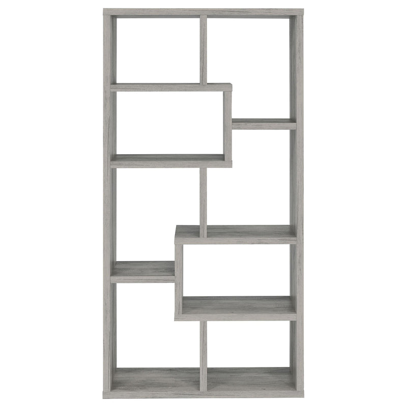 Coaster Furniture Theo 801137 71-inch 7-shelf Bookshelf - Grey Driftwood IMAGE 2