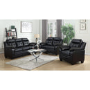 Coaster Furniture Finley 506552 Upholstered Padded Arm Tufted Loveseat - Black IMAGE 8