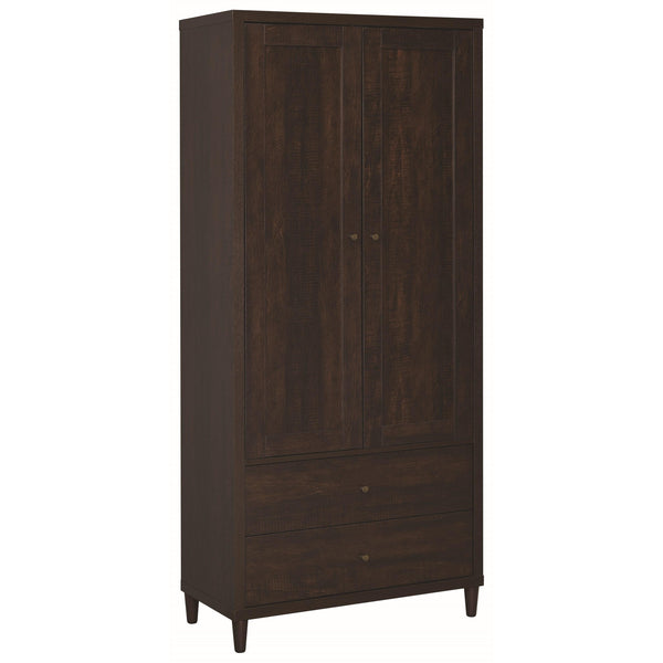 Coaster Furniture Wadeline 950724 2-door Tall Accent Storage Cabinet - Rustic Tobacco IMAGE 1