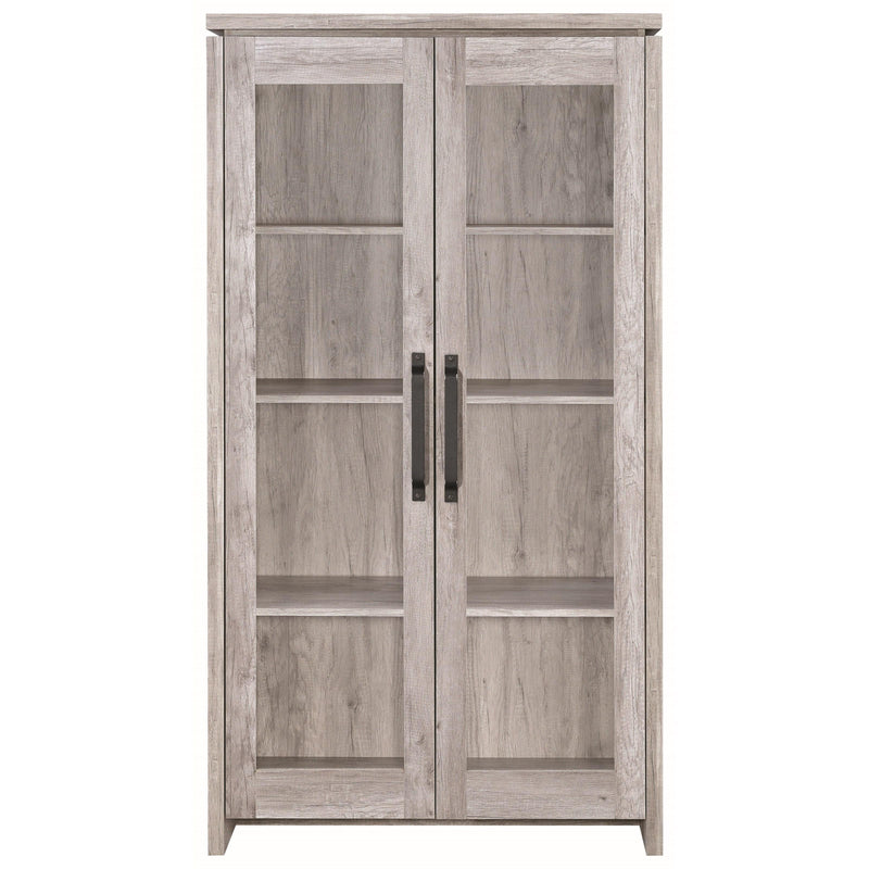 Coaster Furniture Alejo 950783 2-door Engineered Wood Tall Cabinet - Grey Driftwood IMAGE 2